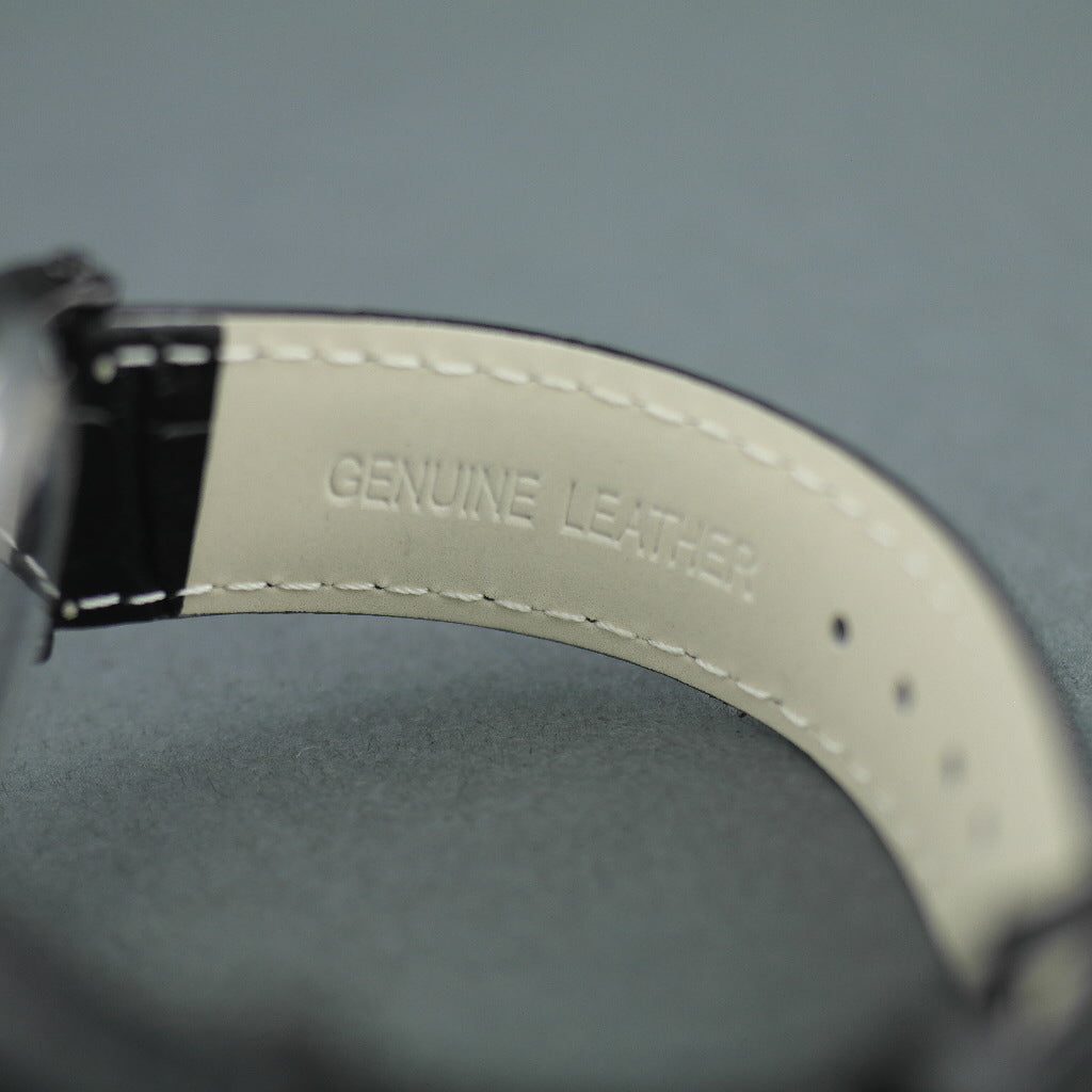 Jean Bellecour Automatic Black Skeleton Edition wrist watch leather strap