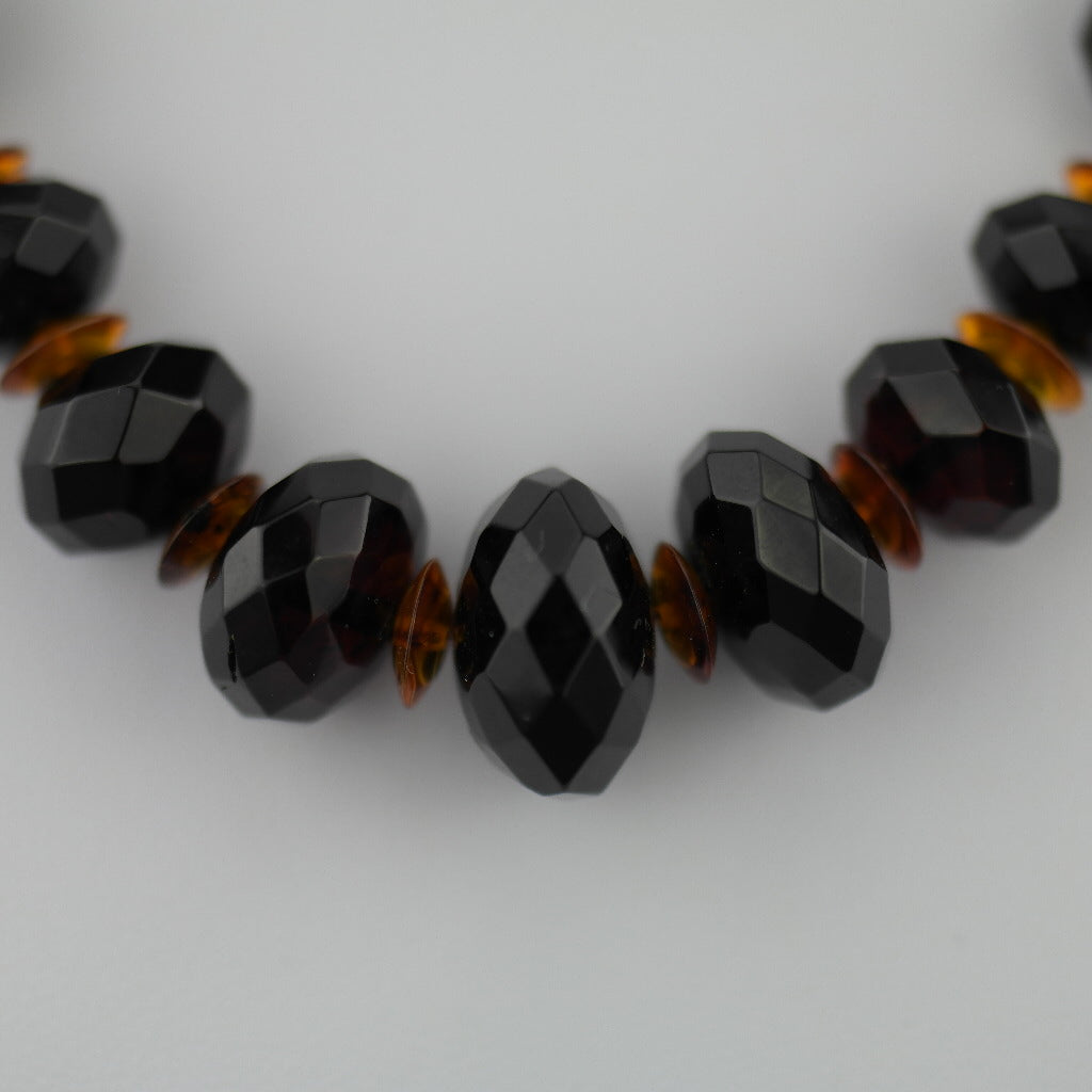 Elegant German Baltic Amber shaped beads necklace