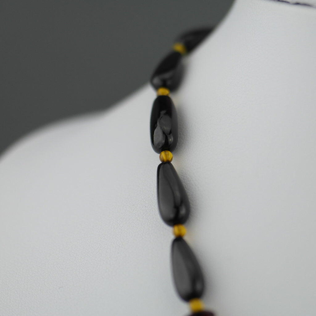 Elegant German Baltic Amber shaped beads necklace