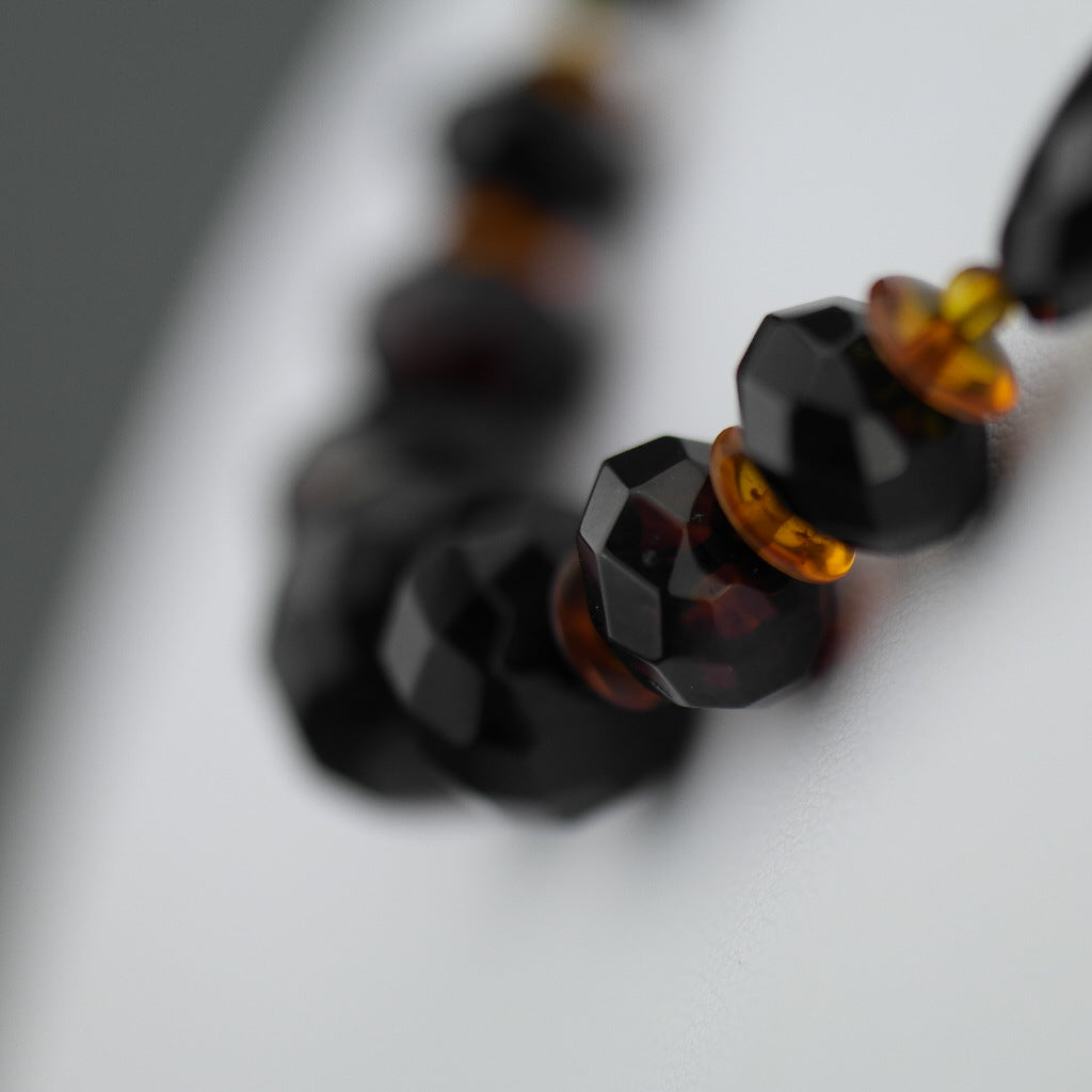 Elegant German Baltic Amber shaped beads necklace