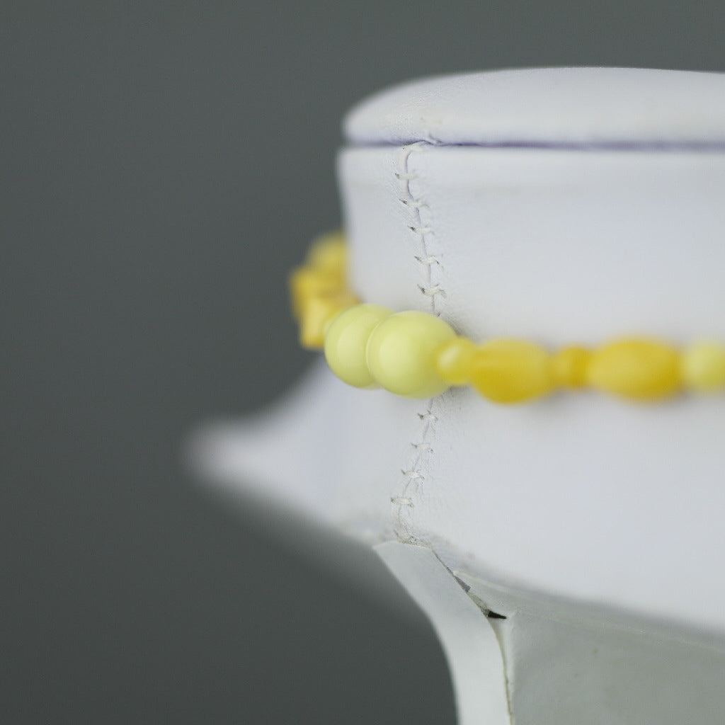 Elegante collar de cuentas en forma de ámbar báltico genuino alemán