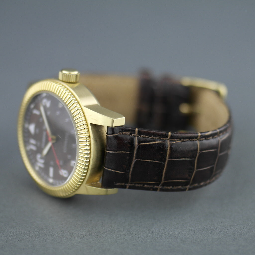 Automatische Armbanduhr „Moscow Time“ mit offenem Herzen und echtem Lederarmband