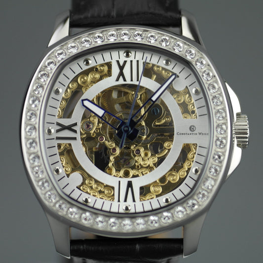 Constantin Weisz Skeleton Edition Automatik-Armbanduhr mit 45 Kristallen