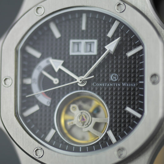 Constantin Weisz, automatische Armbanduhr mit offenem Herzen, 22 Steinen und Datum