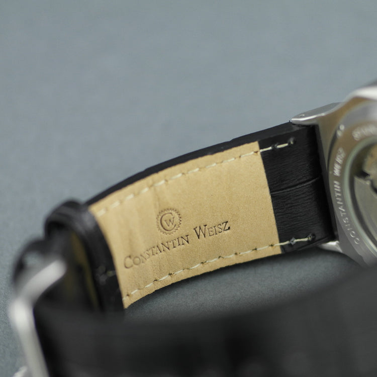 Constantin Weisz automatic open heart wrist watch 22 jewels date
