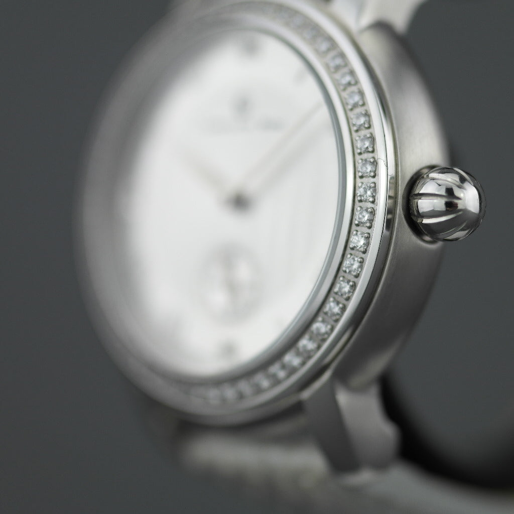 Constantin Weisz Diamonds edition mechanical wrist watch with snake leather strap