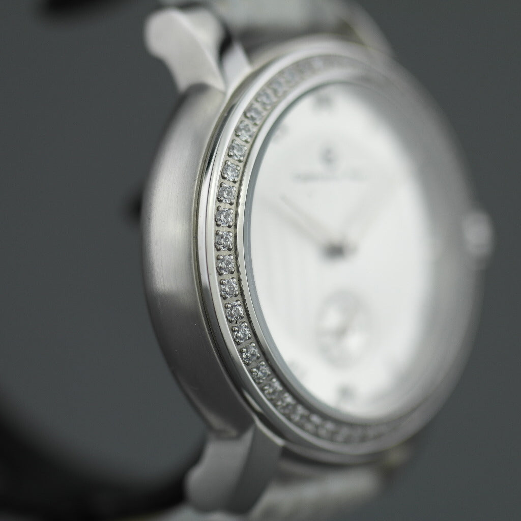 Constantin Weisz Diamonds edition mechanical wrist watch with snake leather strap