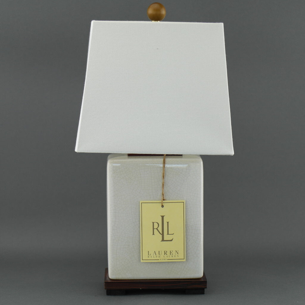 Ralph Lauren Chinese Porcelain Cream Crackle Traditional Chinese Meredith Table Lamp