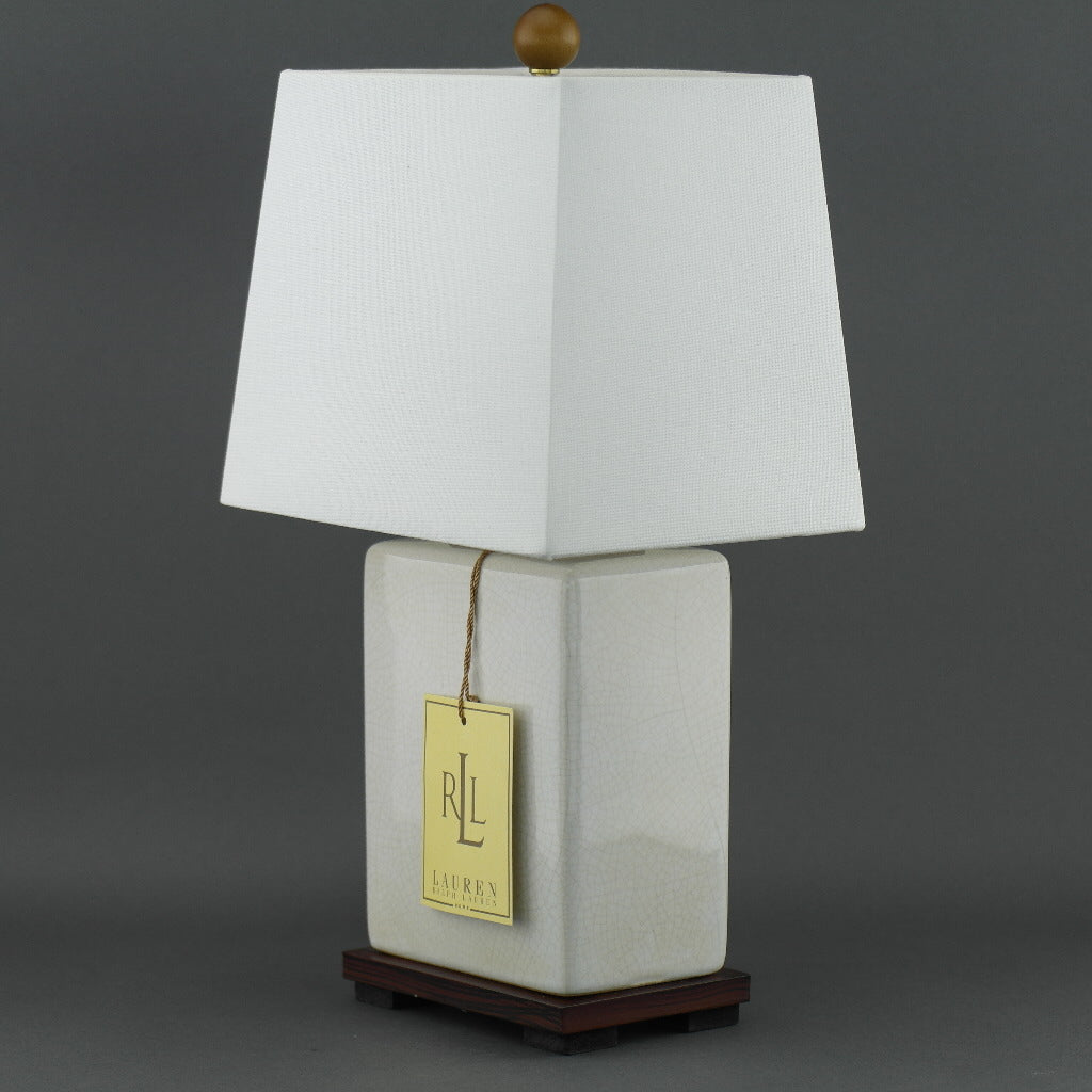 Ralph Lauren Chinese Porcelain Cream Crackle Traditional Chinese Meredith Table Lamp