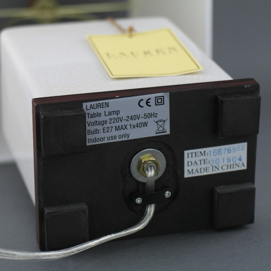 Ralph Lauren Chinesische Porzellan-Creme-Crackle-traditionelle chinesische Meredith-Tischlampe