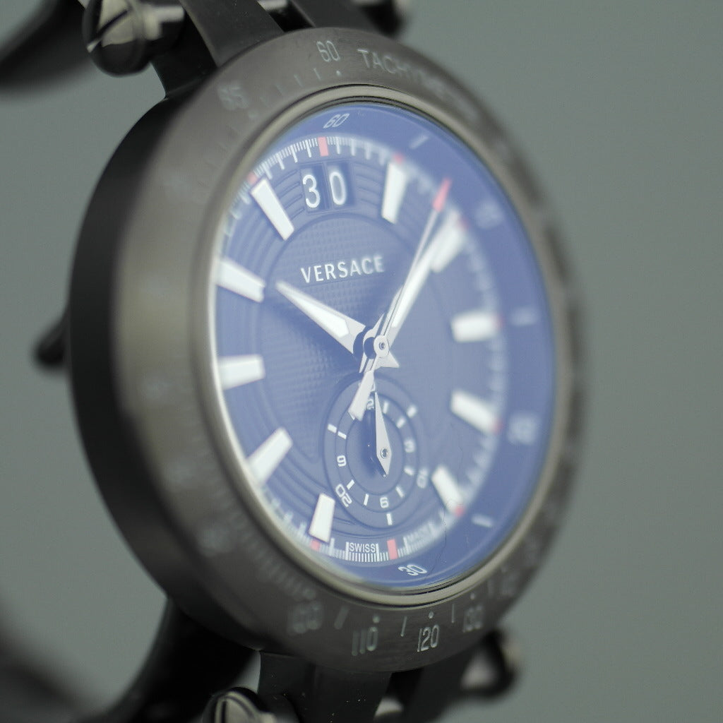 VERSACE V-Race Tachymeter-Armbanduhr mit Armband