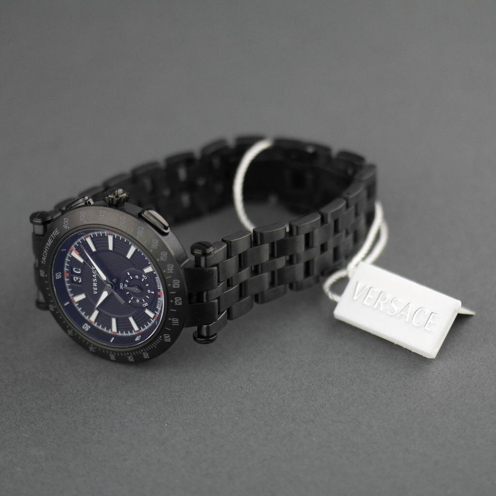 VERSACE V-Race Tachymeter-Armbanduhr mit Armband