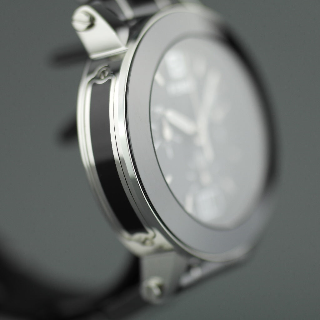 Fendi Orologi Ovali Black Ceramic date Chronograph Swiss wrist watch