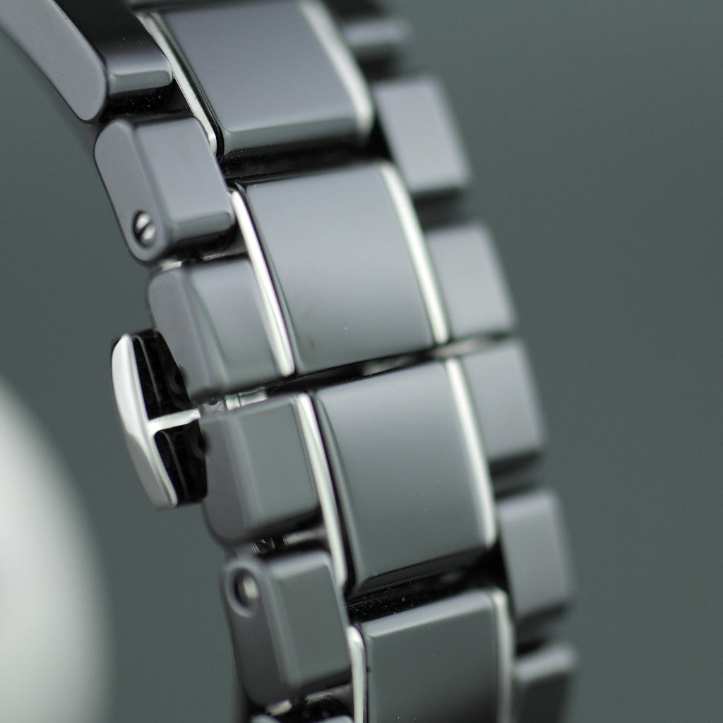 Fendi Orologi Ovali Schwarze Keramik-Datumschronograph-Schweizer Armbanduhr