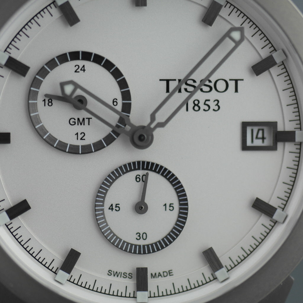 Tissot Titanium GMT Sport Collection Herren-Armbanduhr mit anthrazitfarbenem Zifferblatt