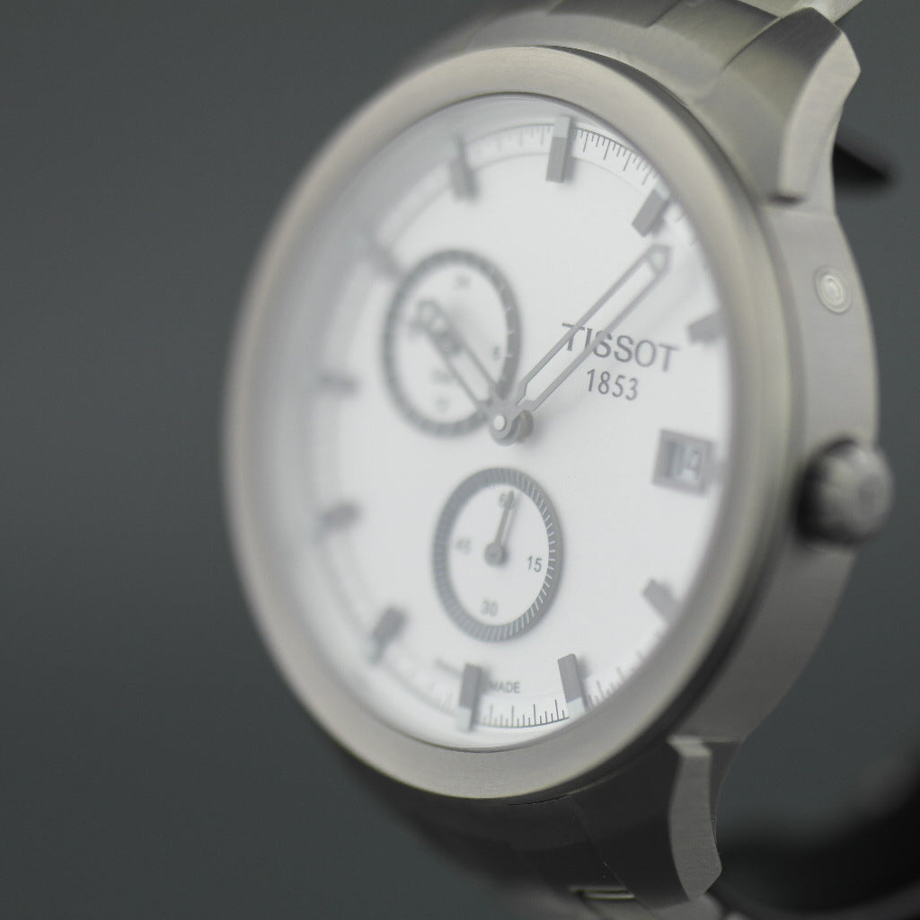 Tissot Titanium GMT Sport Collection Herren-Armbanduhr mit anthrazitfarbenem Zifferblatt