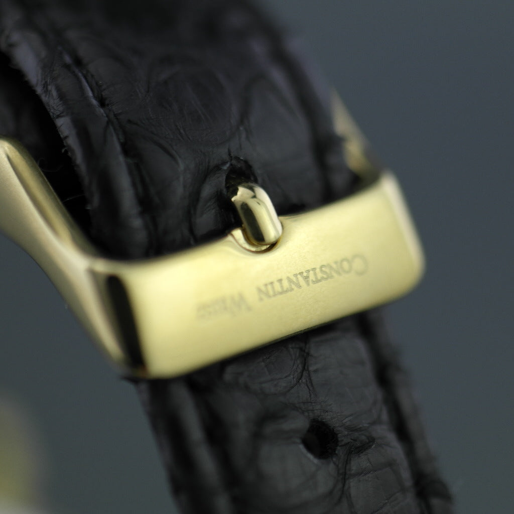 Constantin Weisz Diamonds Automatik-Armbanduhr mit 36 ​​Steinen und Schlangenlederarmband