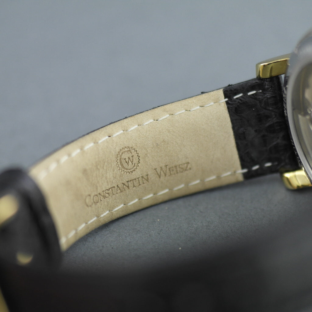 Constantin Weisz Diamonds Automatik-Armbanduhr mit 36 ​​Steinen und Schlangenlederarmband