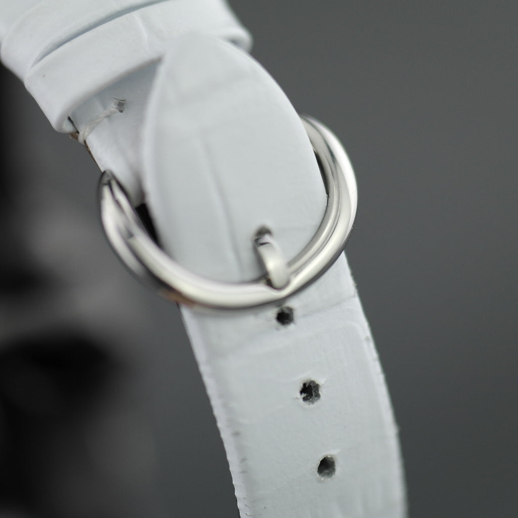 Pomellato 67 Limited Edition Ladies wristwatch with Diamonds, white Leather strap