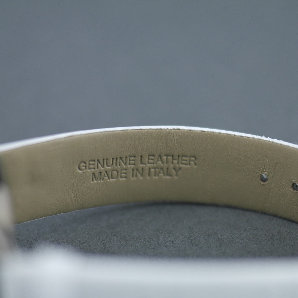 Pomellato 67 Limited Edition Damenarmbanduhr mit Diamanten, weißes Lederarmband 