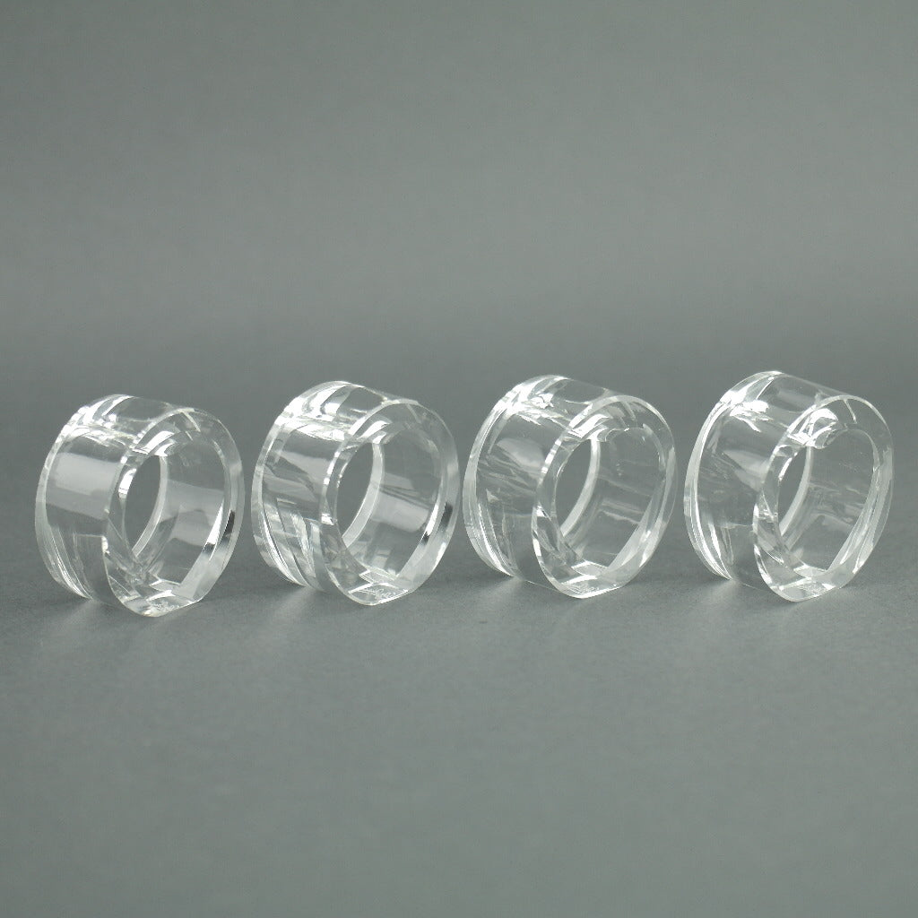 Oleg Cassini Heart shape Crystal set of four napkin rings