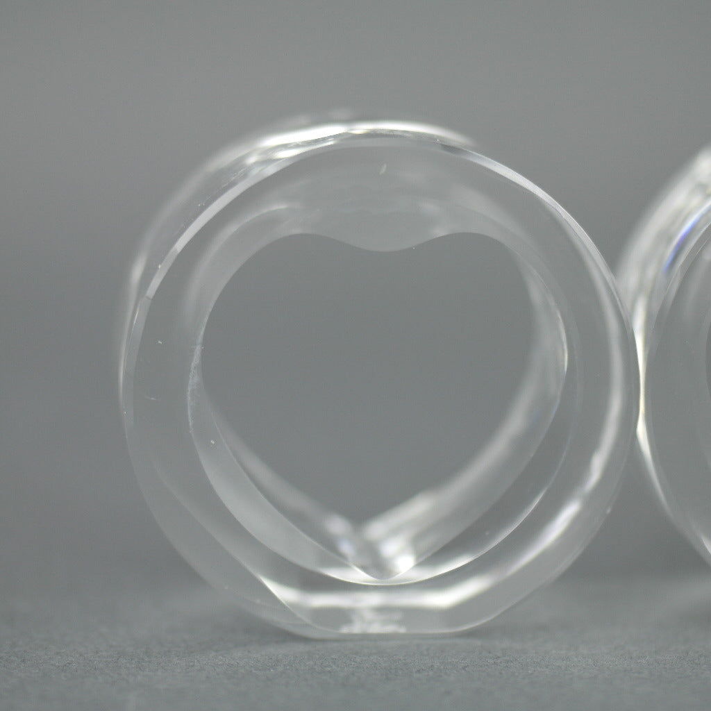 Oleg Cassini Heart shape Crystal set of four napkin rings