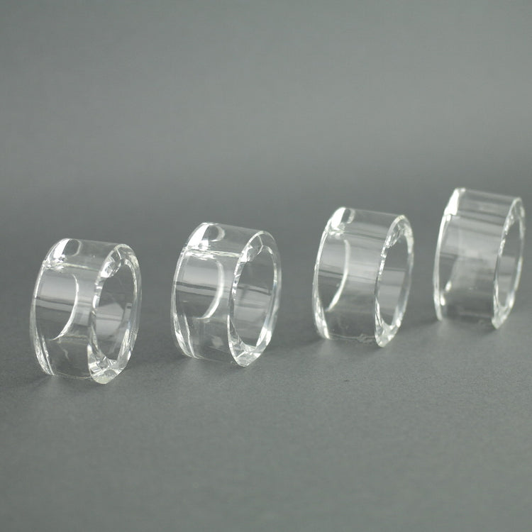 Oleg Cassini Heart shape Crystal set of four napkin rings