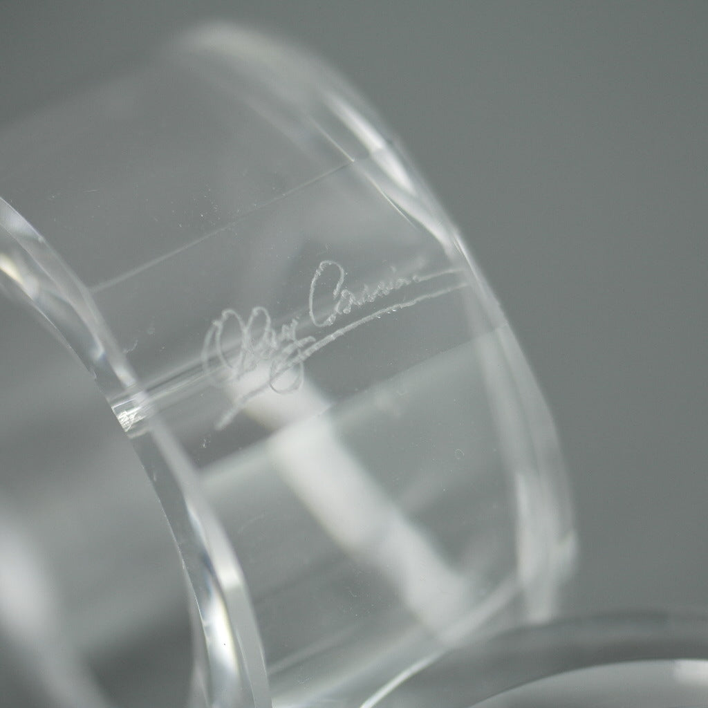 Oleg Cassini Heart shape Crystal set of four napkin rings