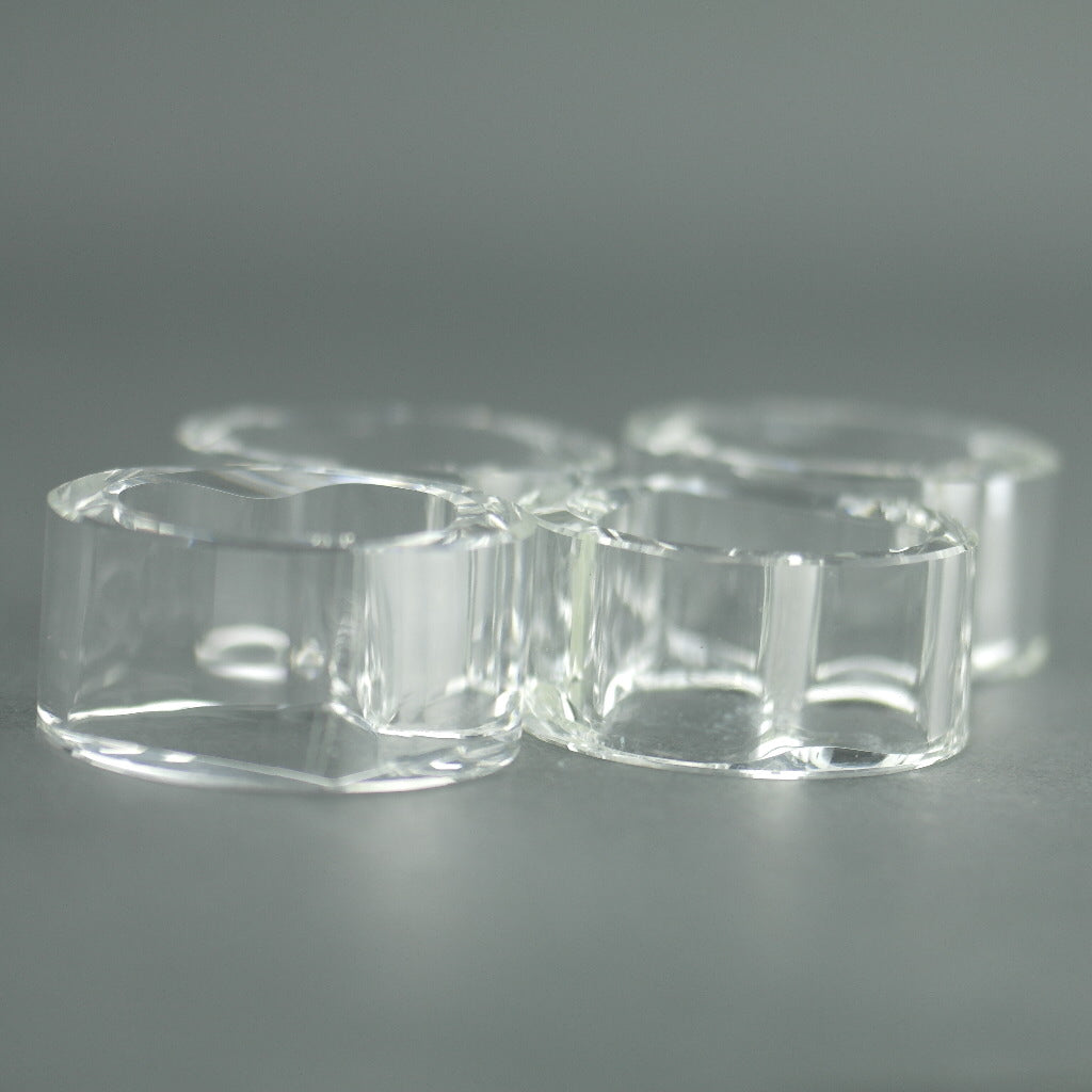 Oleg Cassini Heart shape Crystal set of four napkin rings