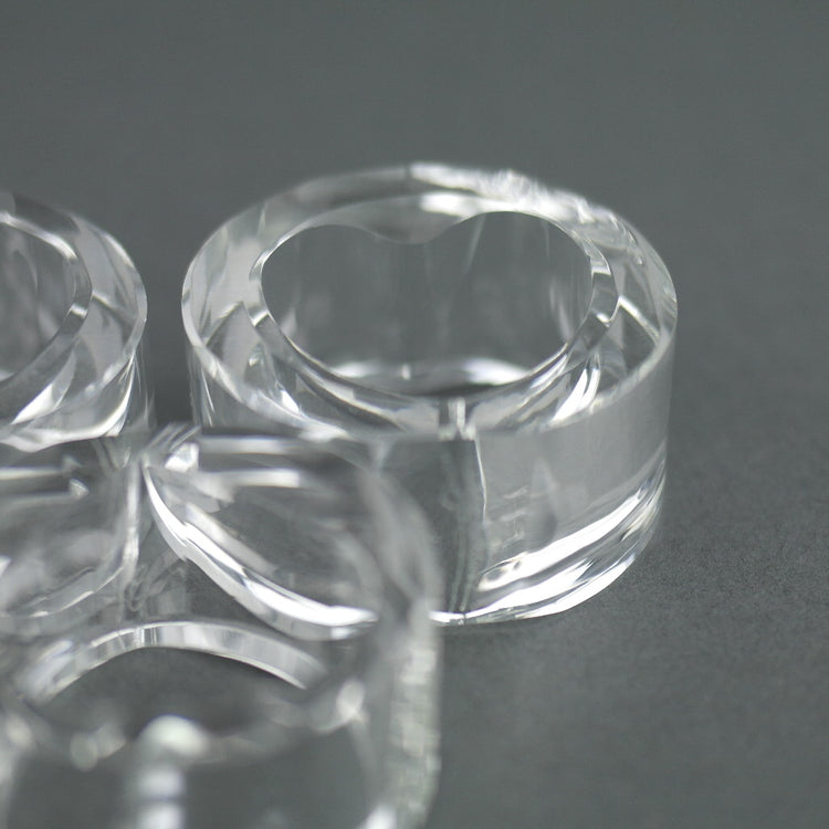 Oleg Cassini Heart shape Crystal set of four napkin rings