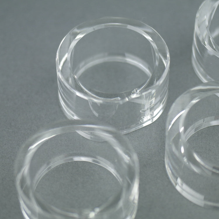 Oleg Cassini Oval shape Crystal set of four napkin rings