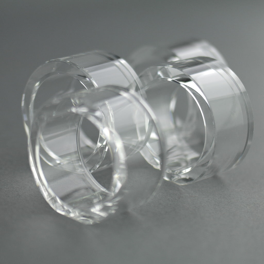 Oleg Cassini Oval shape Crystal set of four napkin rings