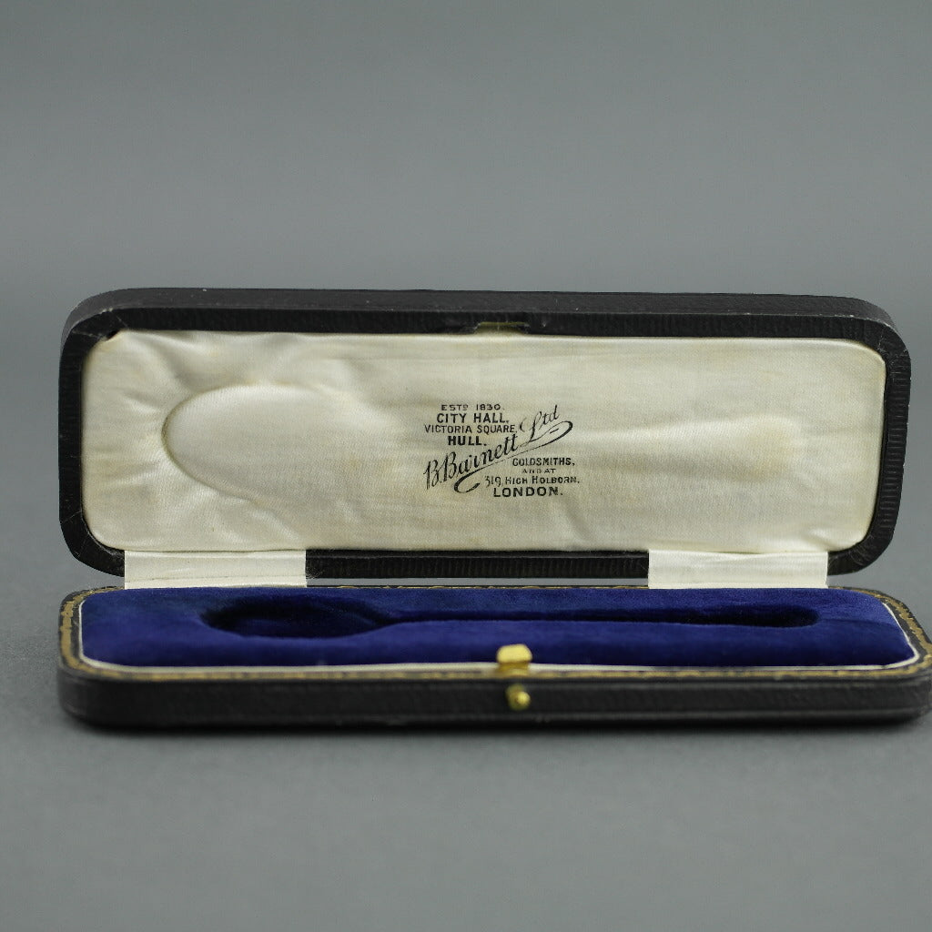 Caja antigua para cuchara Imperio Británico B. Barnett Ltd Londres