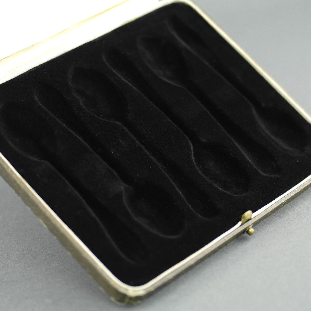 Antique brown cutlery box for spoons made in British Empire Jemes Ness Son Edinburgh