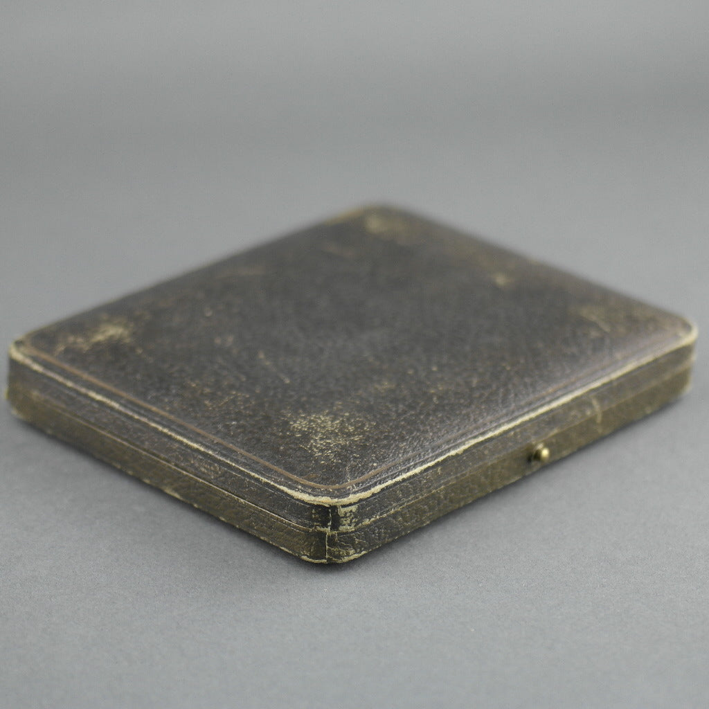 Antique brown cutlery box for spoons made in British Empire Jemes Ness Son Edinburgh