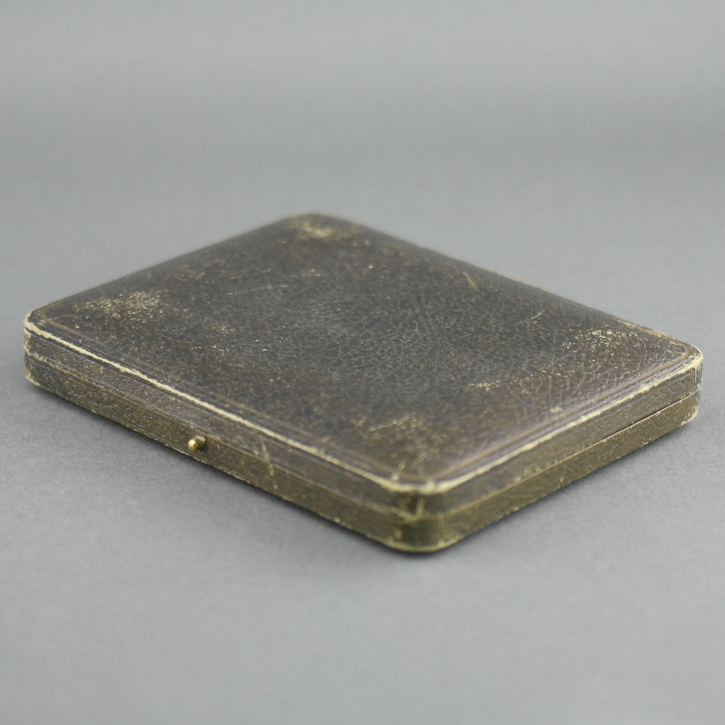 Antique brown cutlery box for spoons made in British Empire Jemes Ness Son Edinburgh