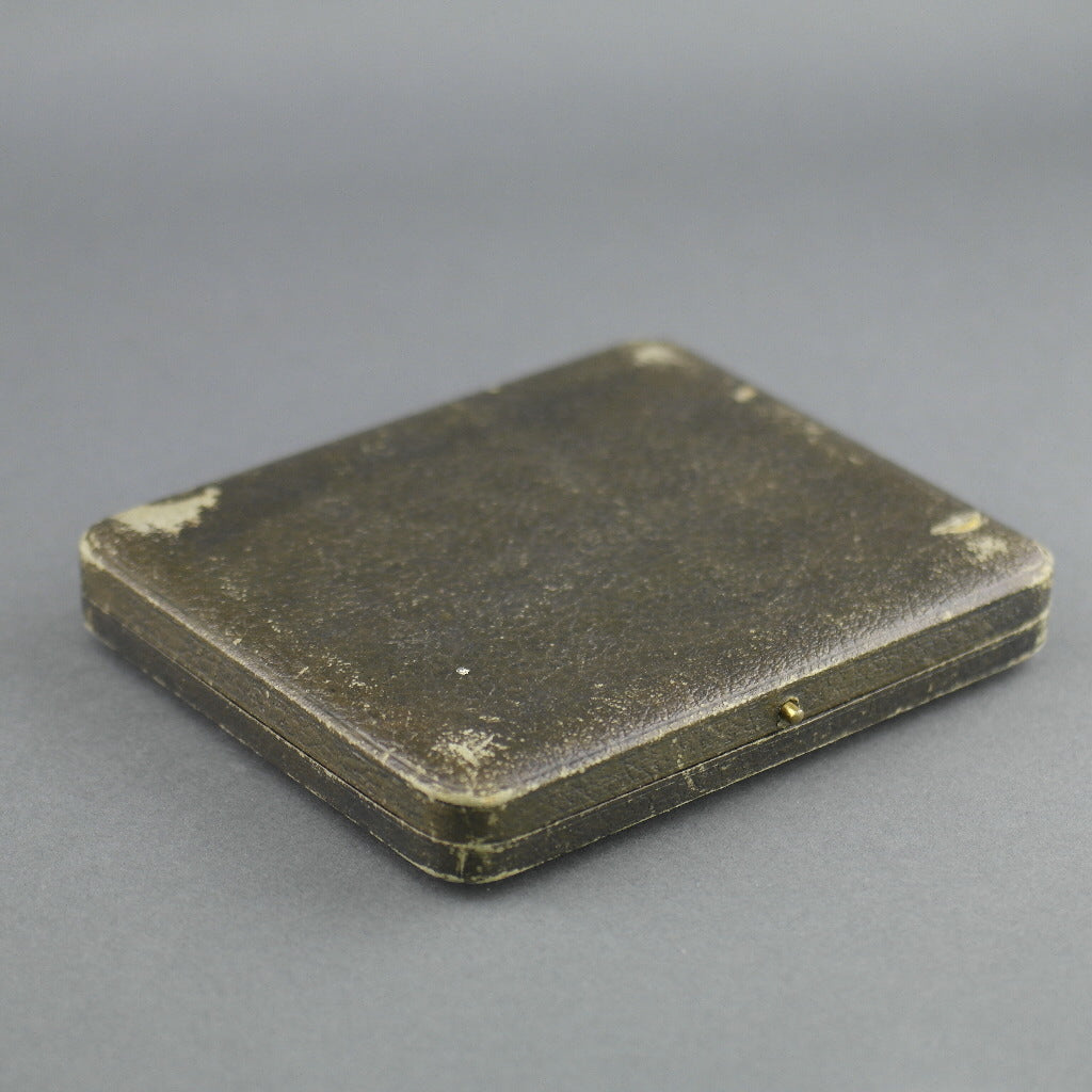 Antique brown cutlery box for spoons made in British Empire Jemes Ness Son Edinburgh