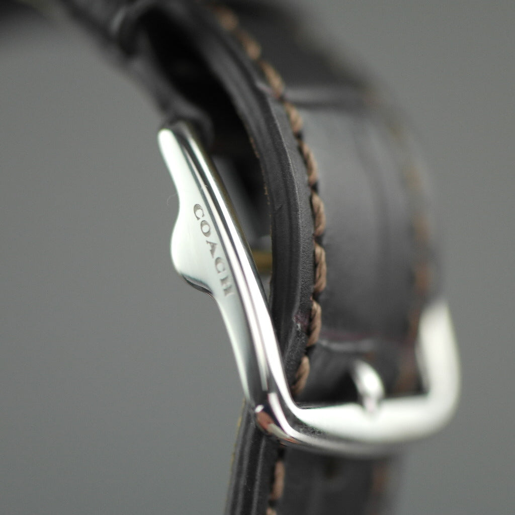 Reloj clásico Coach azul y marrón de la colección Delancey