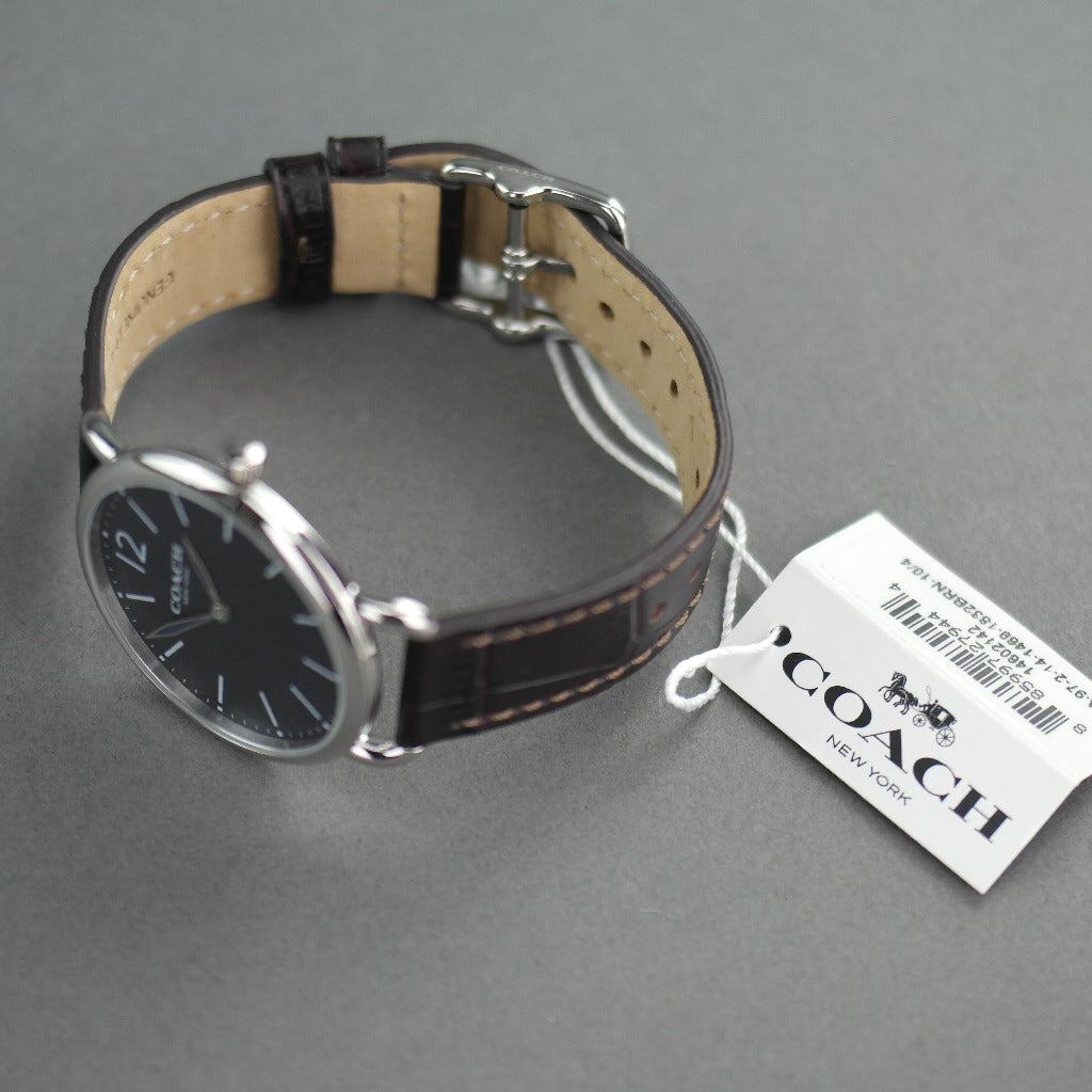 Reloj clásico Coach azul y marrón de la colección Delancey