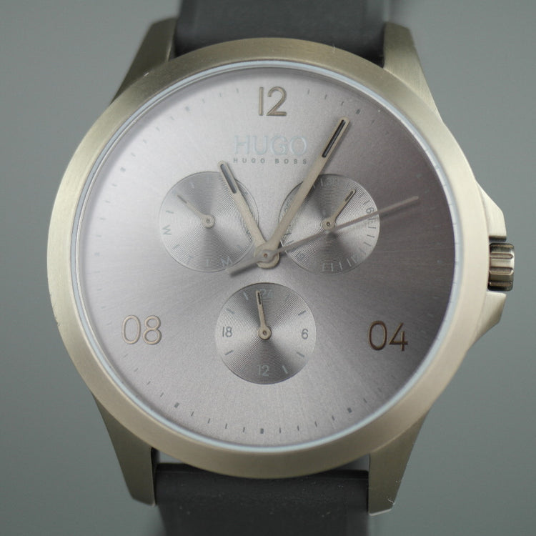 Hugo Boss Risk all grey sport wrist watch with silicone strap