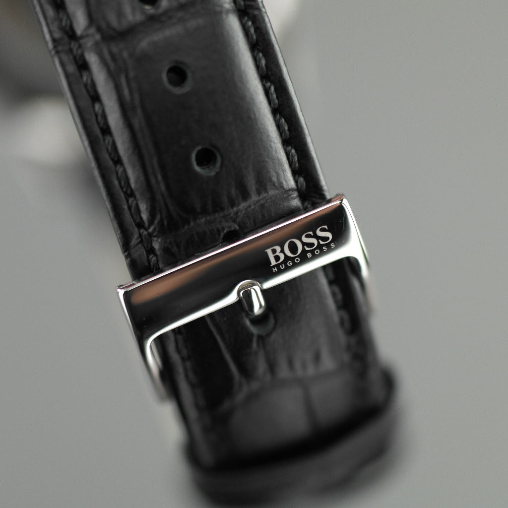 Hugo Boss Jet Herren-Chronographenuhr mit Lederarmband und Tag