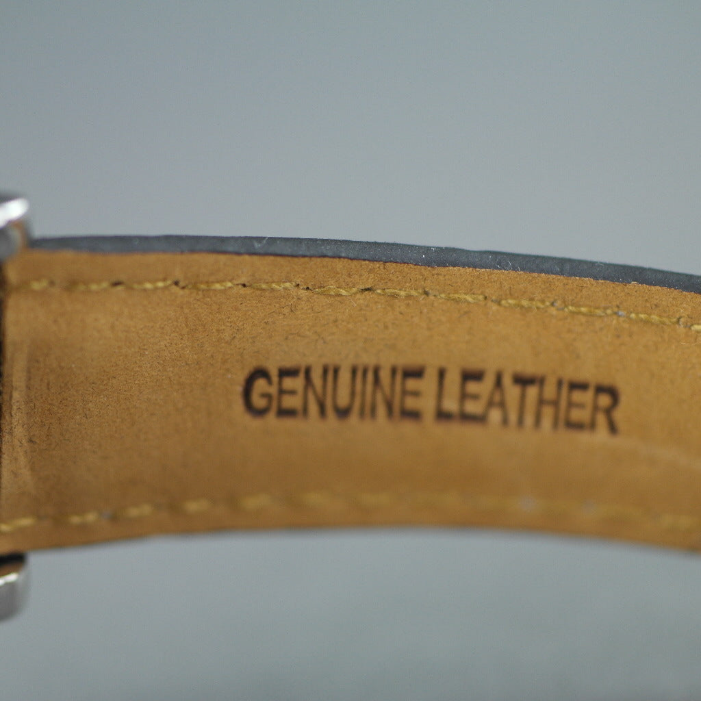 Jost Burgi Lugano Automatic 37mm watch white dial black leather strap