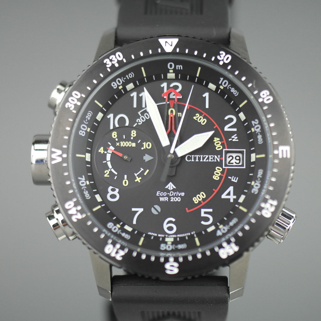 Citizen Promaster Altichron Herrenarmbanduhr mit Silikonarmband