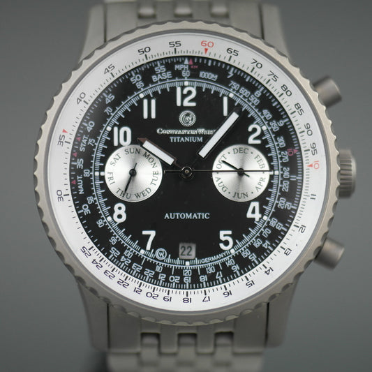 Constantin Weisz Titanium Automatik-Armbanduhr mit Datum, Wochentag und Monat