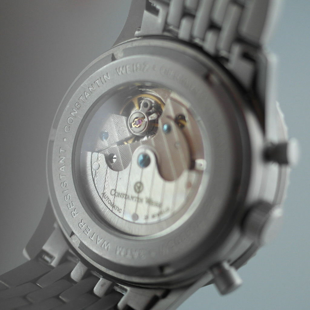 Constantin Weisz Titanium Automatik-Armbanduhr mit Datum, Wochentag und Monat
