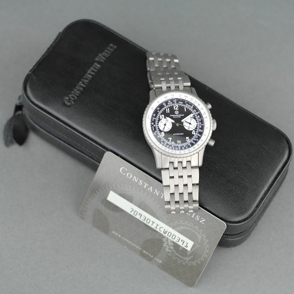 Constantin Weisz Titanium Reloj de pulsera automático con fecha, día laborable y mes