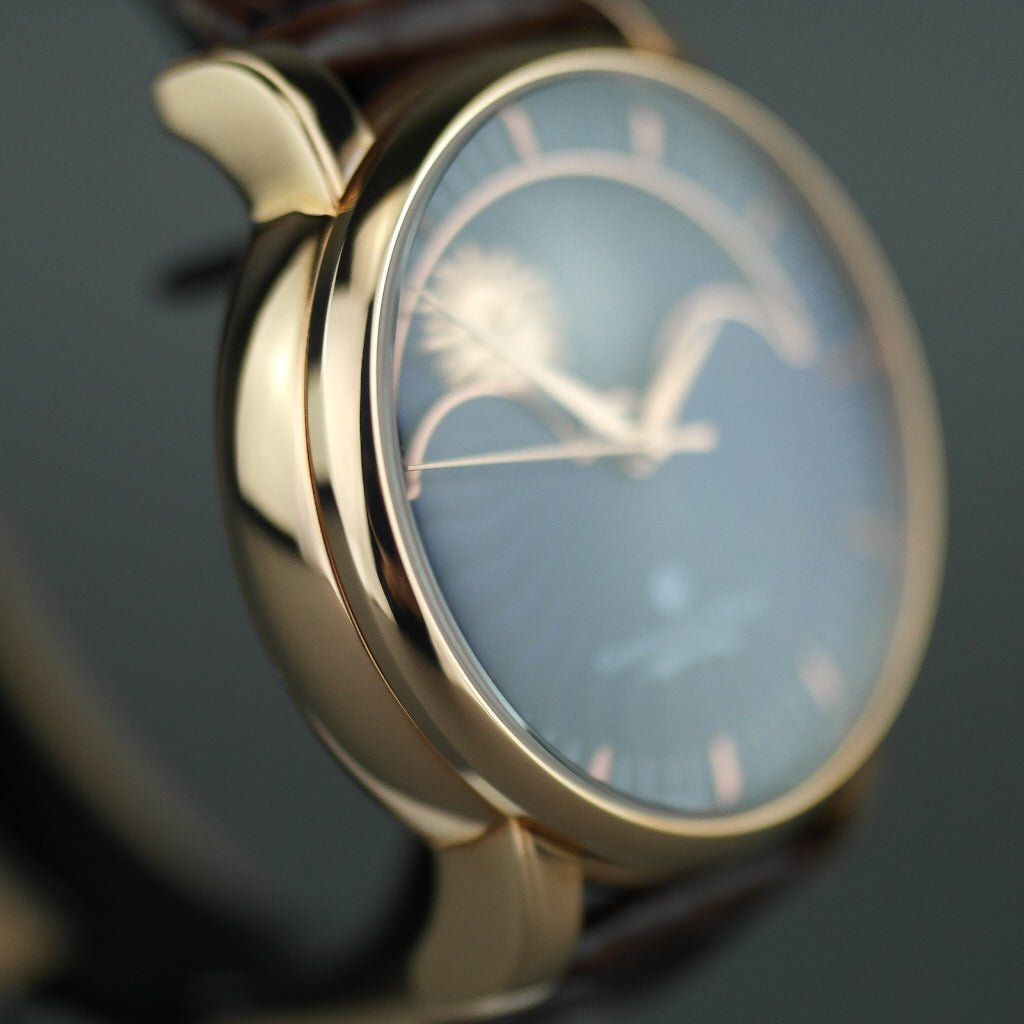 Constantin Weisz Night / Day 35 Jewels Automatic gold plated wrist watch with strap