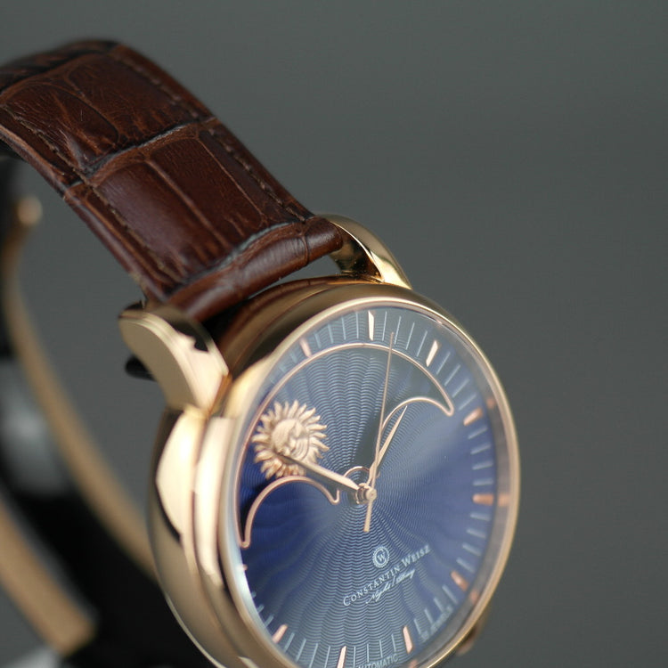 Constantin Weisz Night / Day 35 Jewels Automatische vergoldete Armbanduhr mit Armband