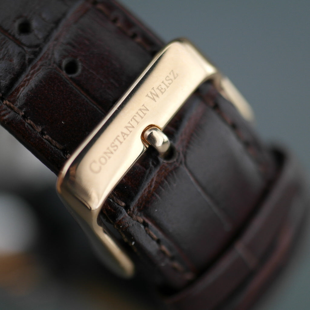 Constantin Weisz Night / Day 35 Jewels Reloj de pulsera automático chapado en oro con correa