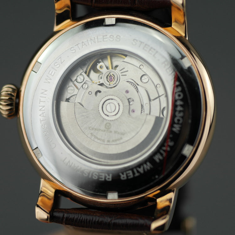 Constantin Weisz Night / Day 35 Jewels Reloj de pulsera automático chapado en oro con correa
